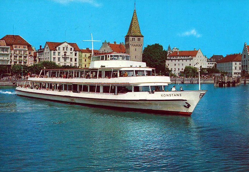 MS Konstanz Ende der 60er Jahre im Lindauer Hafen  - Bild: Archiv A. Heer, Flawil